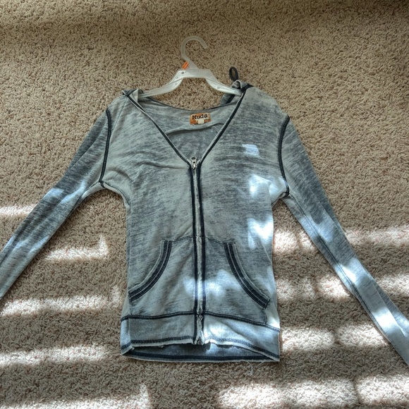 Grey Blue Zip Up Jacket Size S - Picture 1 of 2